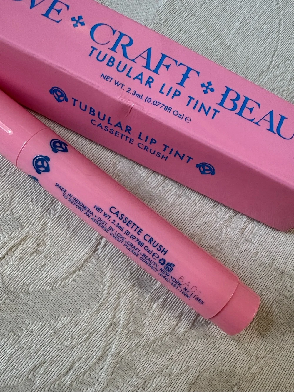 Love Craft Beauty Tubular Lip Tint Lipstick - Cassette Crush (Pink) BNIB